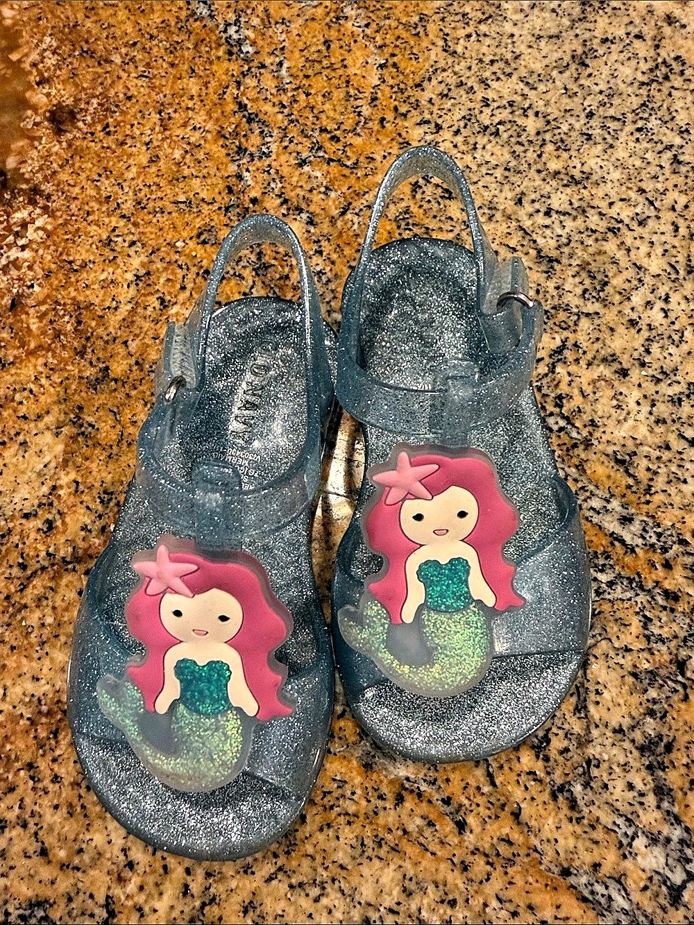 Glitter Mermaid Sandals Girls US 6